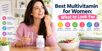Best multivitamin for women with essential vitamins and minerals including vitamin D, B12, folate, iron, calcium and magnesium