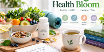 Health Bloom health and wellness guide featuring nutrition, supplements, healthy habits and wellbeing