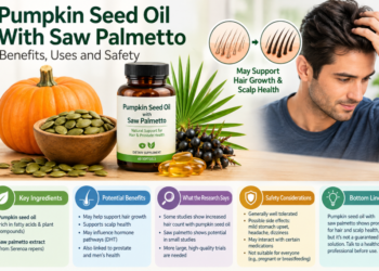 Pumpkin seed oil with saw palmetto for hair growth and scalp health