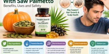 Pumpkin seed oil with saw palmetto for hair growth and scalp health